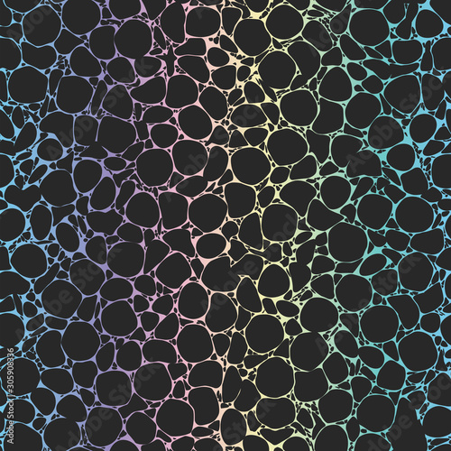 Rainbow striped variegated bleed ink holographic pearlescent opalescent geometric seamless repeat vector pattern swatch.