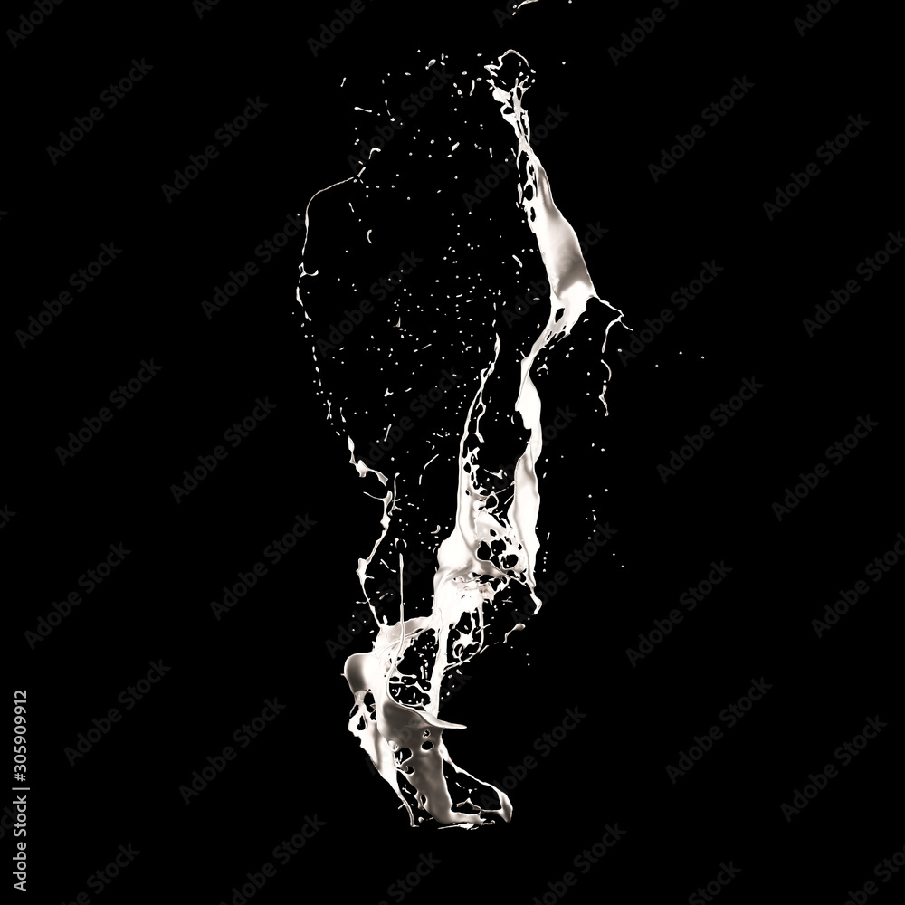 Splash fluid. 3d illustration, 3d rendering. Splash fluid. 3d illustration, 3d rendering.