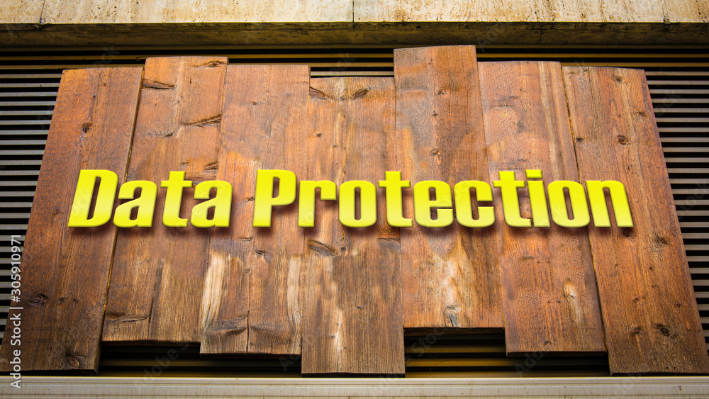 Fototapeta premium Street Sign DATA PROTECTION