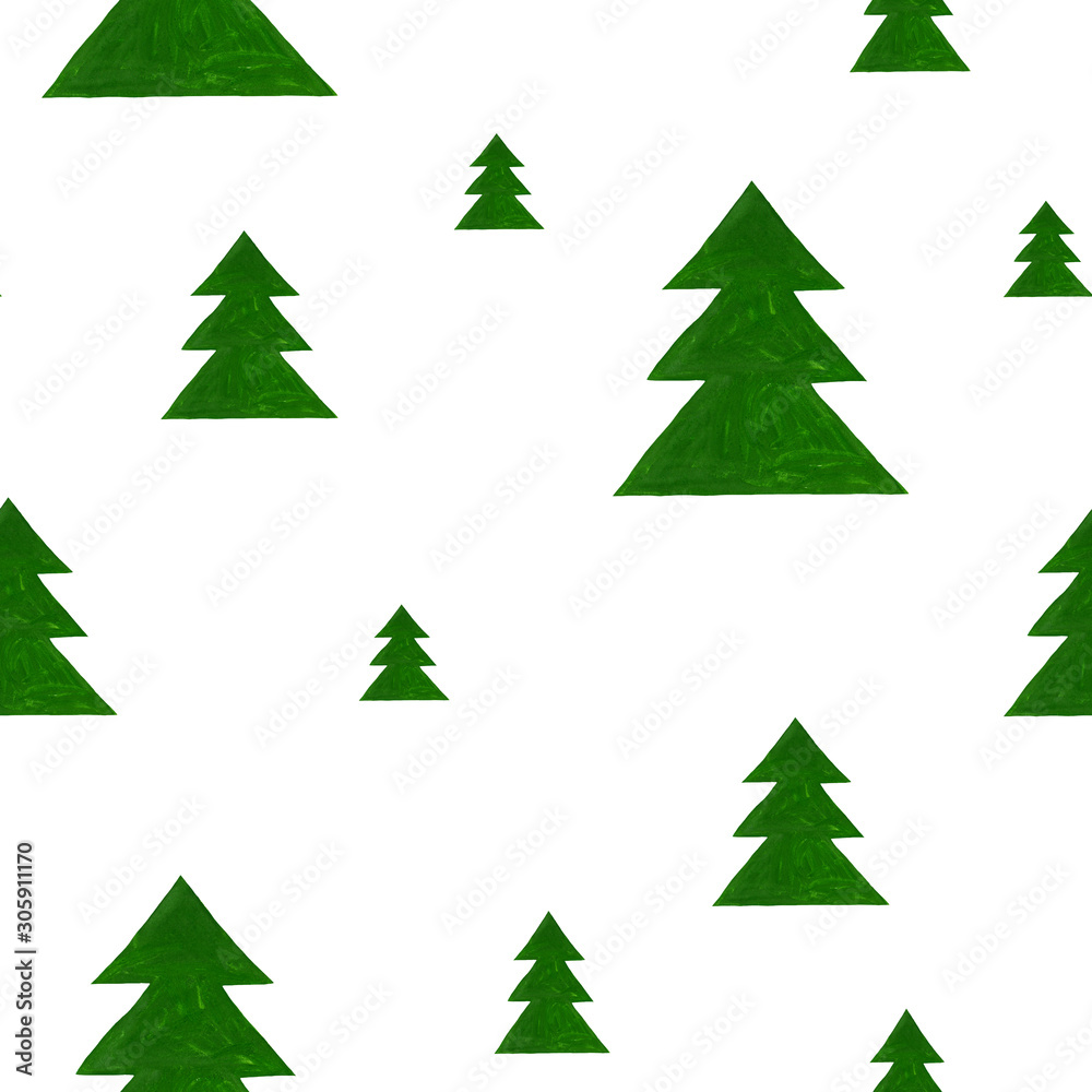 square green christmas tree seamless pattern. The tree is stylized as a geometric silhouette of triangles. Hand-drawn raster stock illustration isolated on white. square green christmas tree seamless pattern. The tree is stylized as a geometric silhouette of triangles. Hand-drawn raster stock illustration isolated on white.