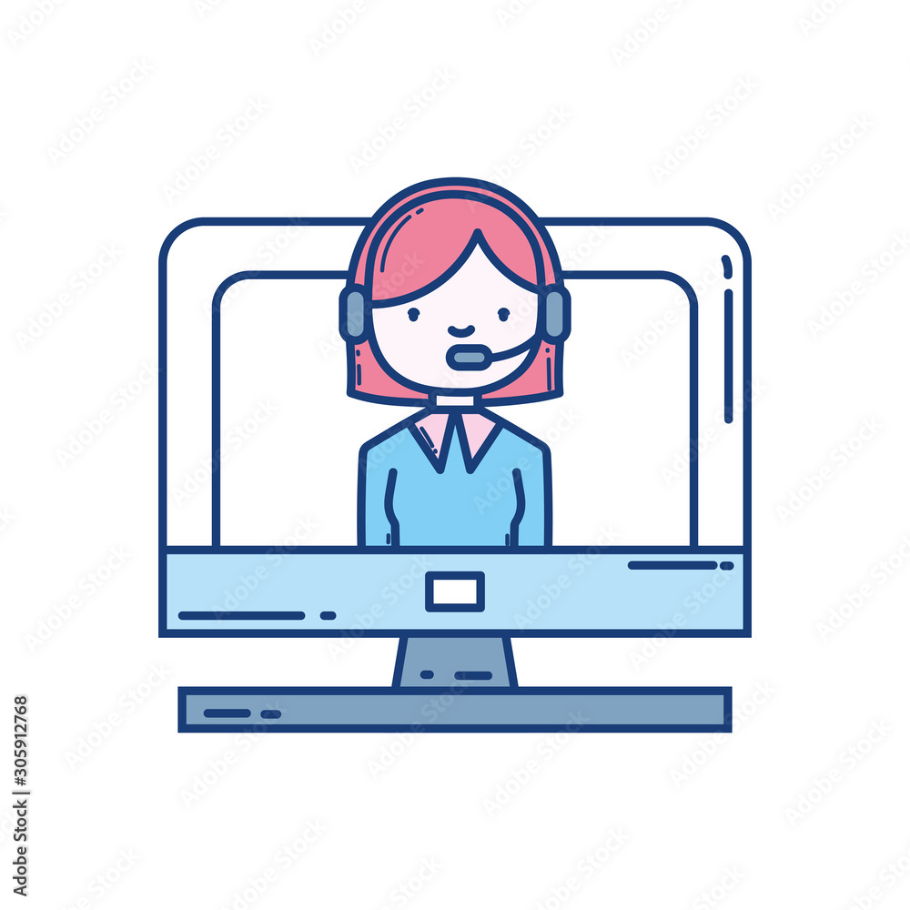 Woman with headphone vector design Woman with headphone vector design