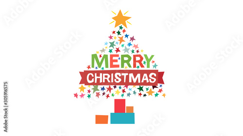 merry christmas logo  designed in chalkboard drawing style  animated footage ideal for the Christmas period