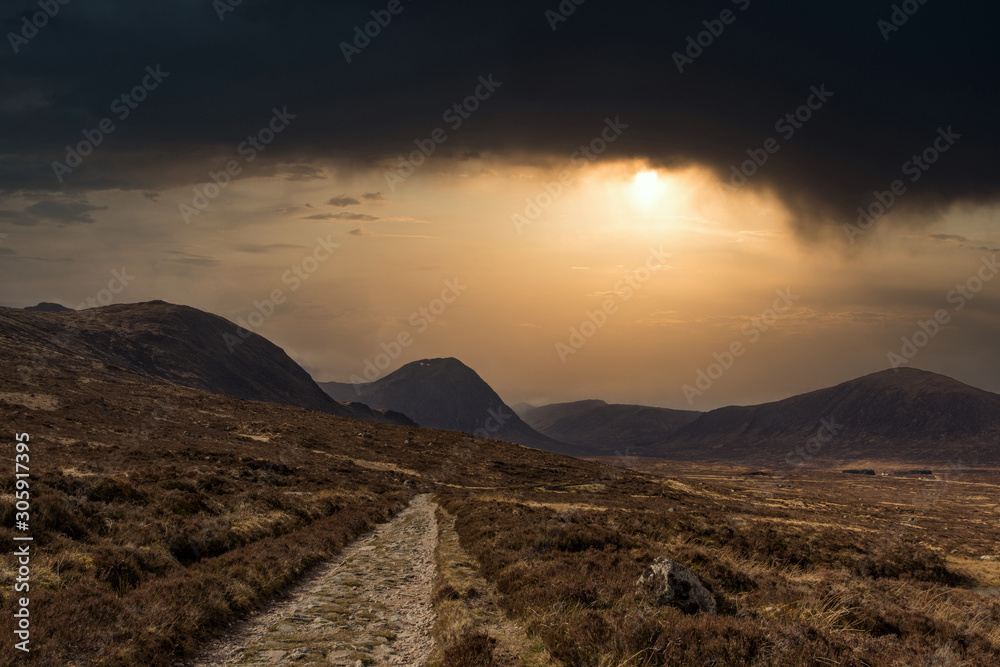 Fototapeta premium Sunset Glencoe Scotland