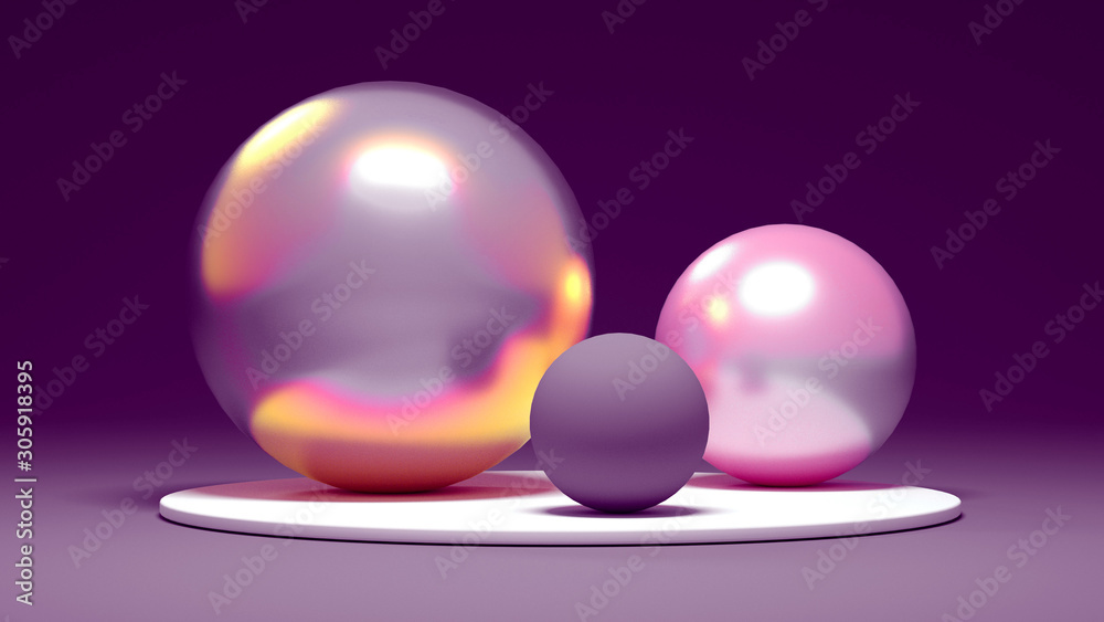 Obraz premium Elegant minimalism geometry background. 3d illustration, 3d rendering.