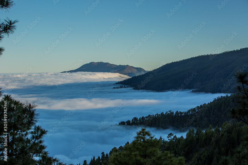Cloud sea in La Palma, Canary Islands, Spain