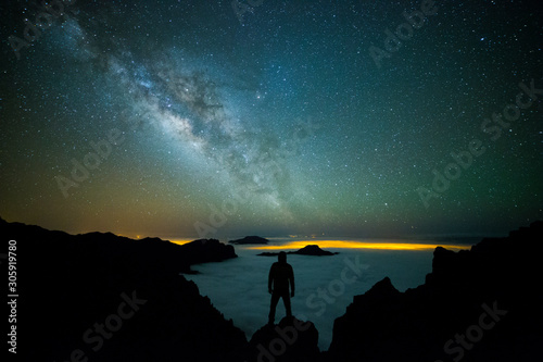Tableau sur toile Milky way in La Palma, Canary Islands, Spain