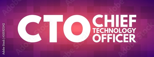 CTO - Chief Technology Officer acronym, business concept background