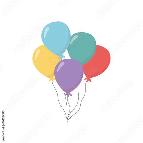 Fotobehang Isolated balloons icon vector design