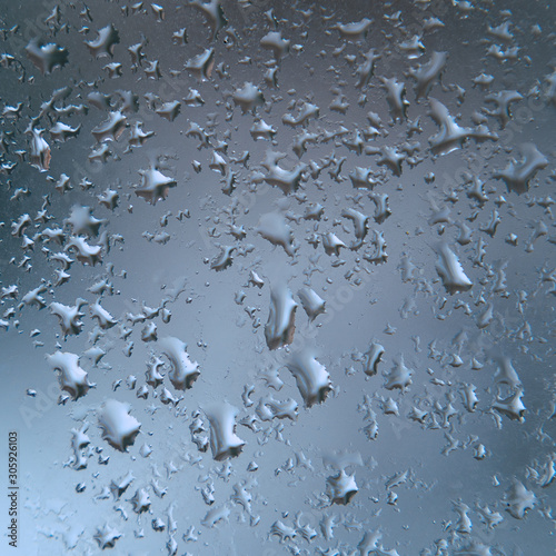 Water drops on glass for background and design