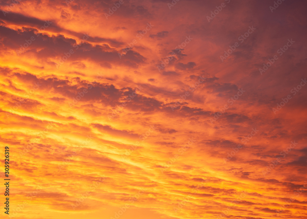 red sky sunset