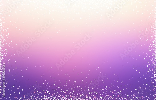 Romantic lilac empty background decorated glitter frame pattern. Festive illustration.