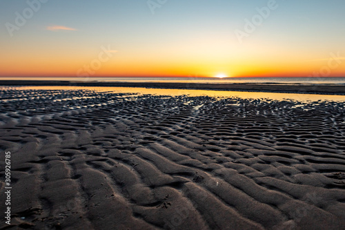 Sea beach sunset  Gulf of the Baltic Sea