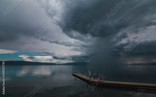 Storm on Lake Ohrid, Macedonia