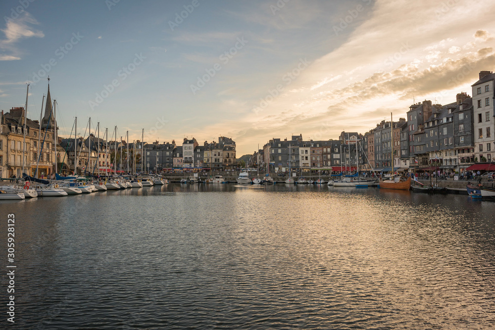 The streets of the port city of France Honfleur