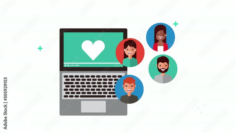 social media technology with laptop and community social media technology with laptop and community