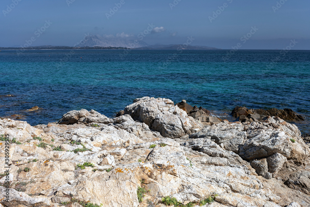 Mediterranean sea next to San Teodoro village, Sardinia, Italy.