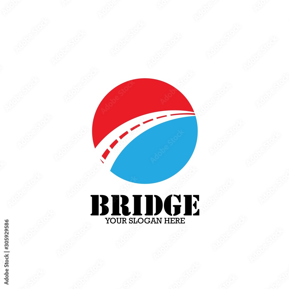 Bridge Concept Logo Design Template Bridge Concept Logo Design Template