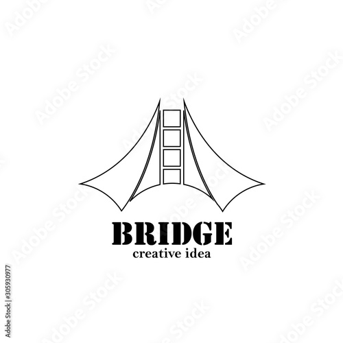  Bridge Concept Logo Design Template