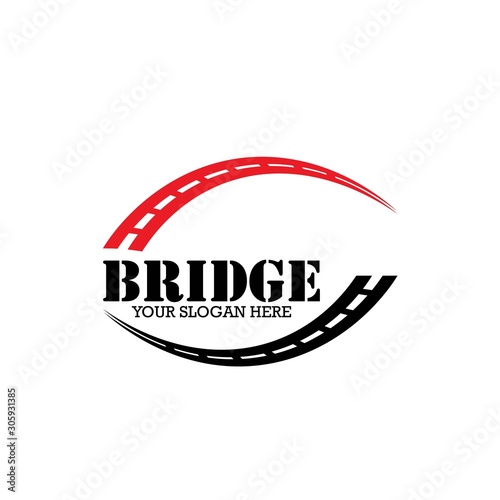  Bridge Concept Logo Design Template