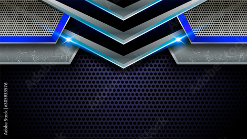blue steel abstract background vector illustration