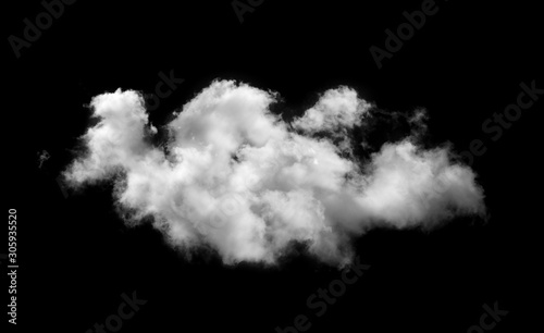  cloud or smoke isolated on black background