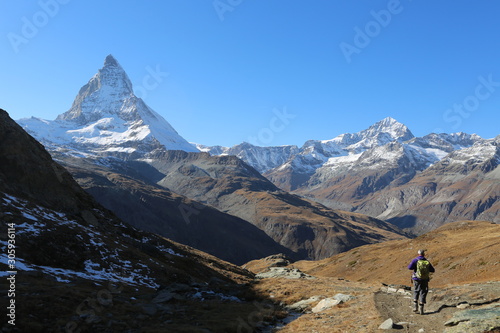 Wanderer am Matterhorn
