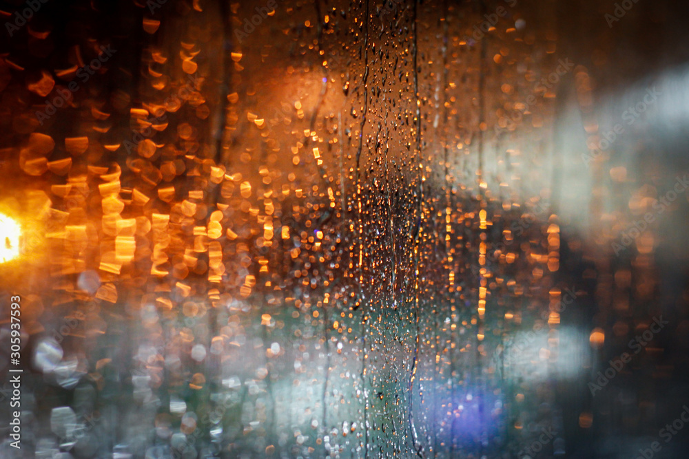 Rain drops on window. abstract background.