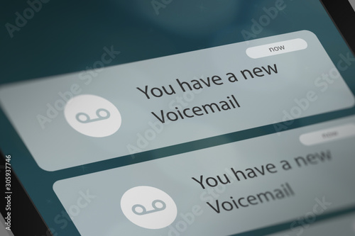 Push Notification with New Voicemail on Smart Phone