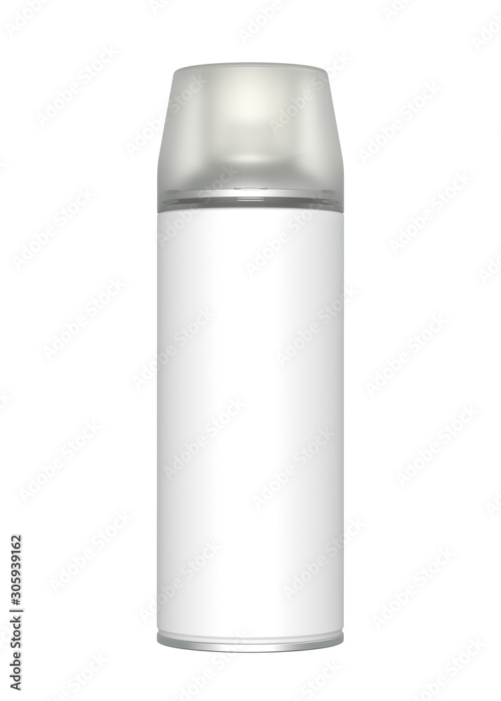 Spray Can 11oz, 12oz, 400ml with Transparent Cap. 3D rendered Mock Up Isolated on White Background. Spray Can 11oz, 12oz, 400ml with Transparent Cap. 3D rendered Mock Up Isolated on White Background.