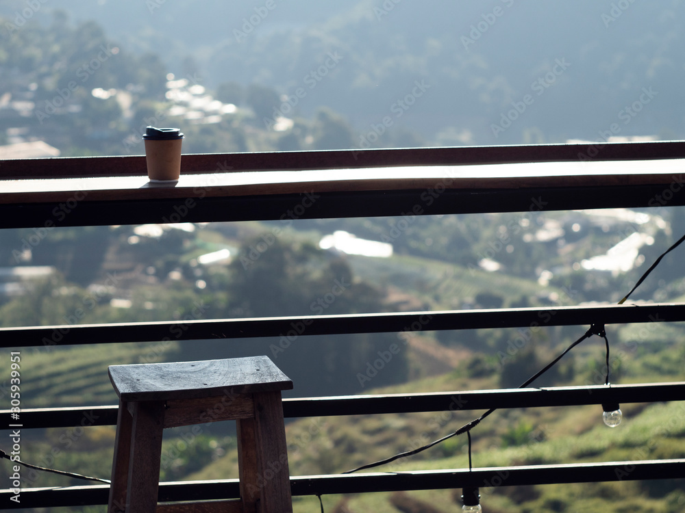 paper hot coffee cup with great mountain view paper hot coffee cup with great mountain view