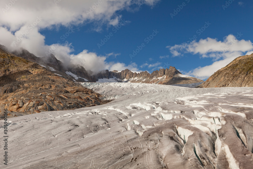 The Rhône Glacier in Switserland
