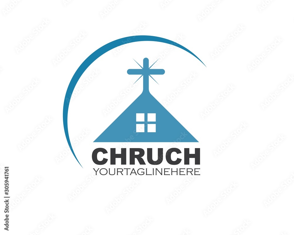 Fototapeta premium church icon vector illustration design