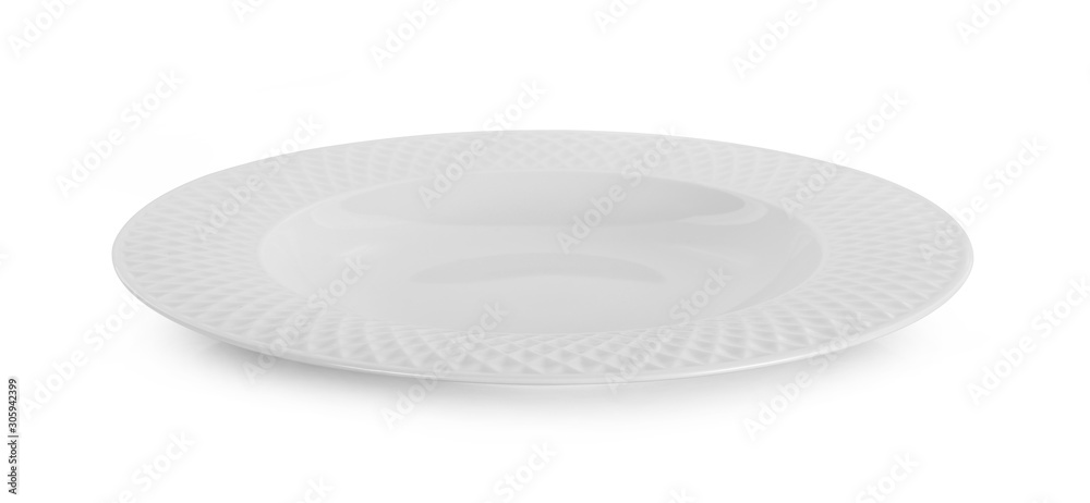 Obraz premium white plate isolated on white background