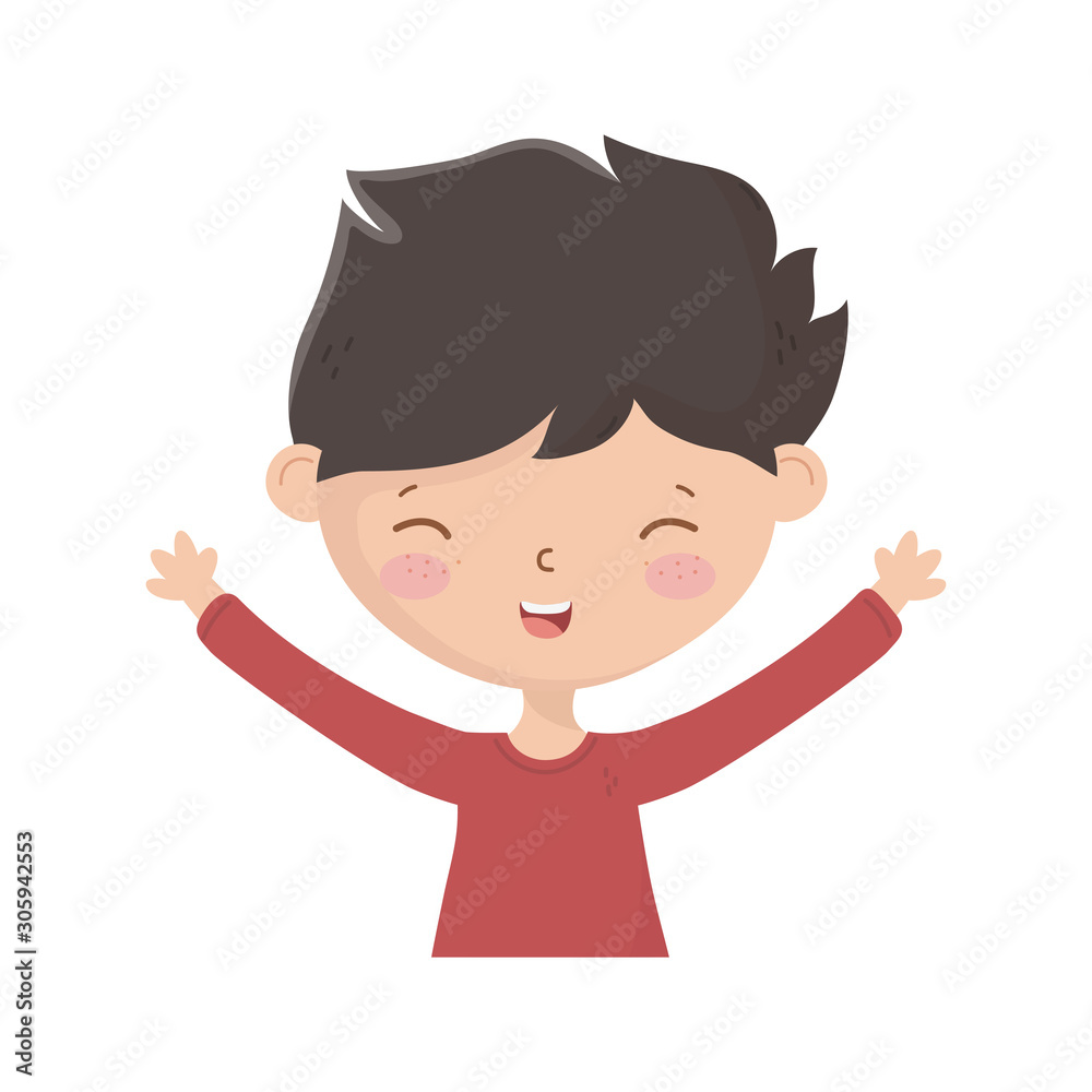 Isolated boy cartoon vector design Isolated boy cartoon vector design