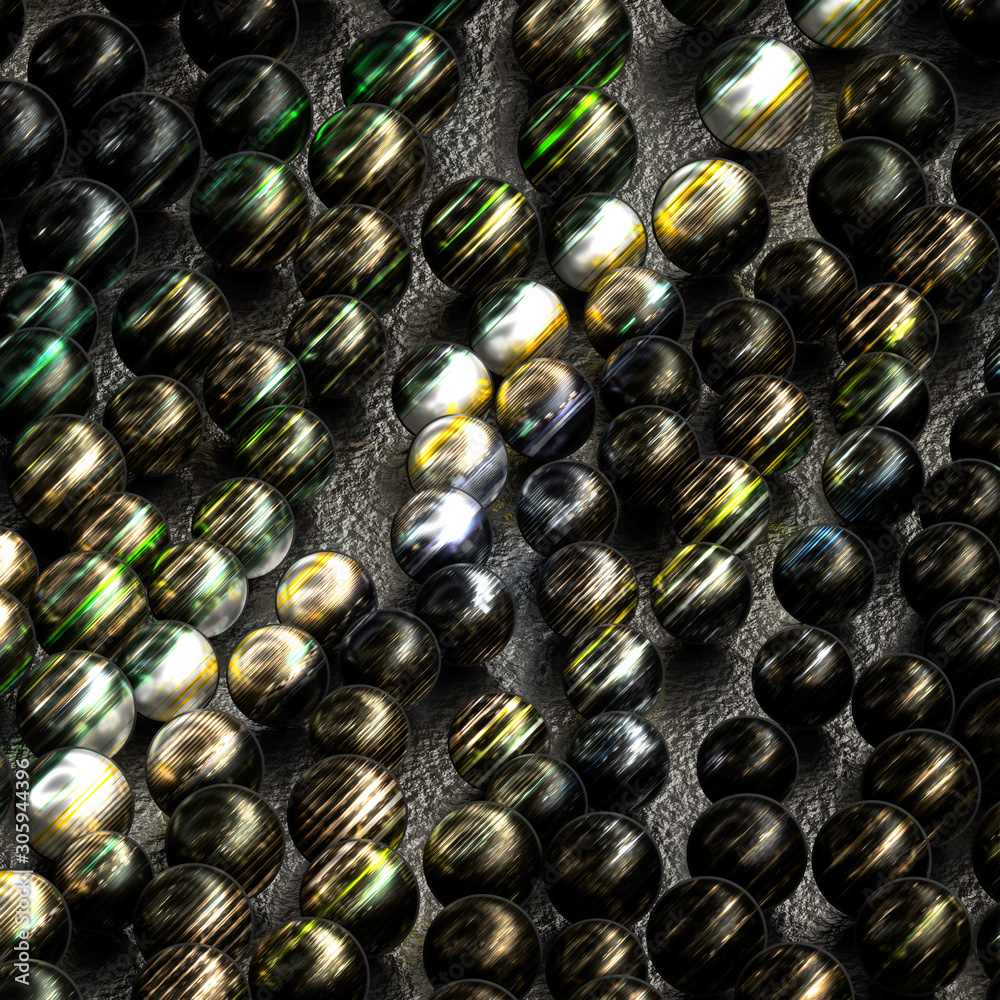 Artistic and abstract background of spheres with colored stripes textures Artistic and abstract background of spheres with colored stripes textures