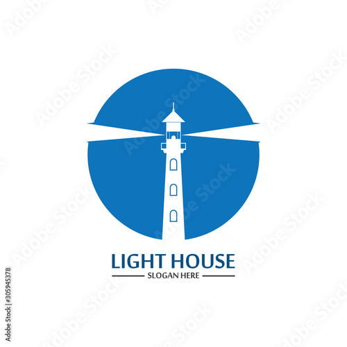 Lighthouse logo icon vector template