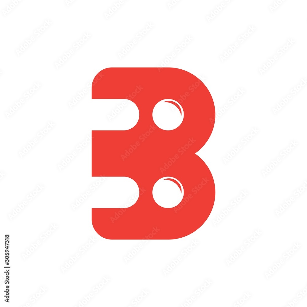letter b dots line geometric logo vector letter b dots line geometric logo vector