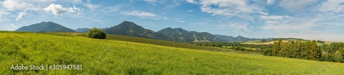 panorama view summer foothills landscape lower tatra mountains © Petr