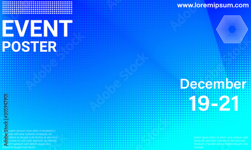 Event poster. Color elements.Vector illustration.