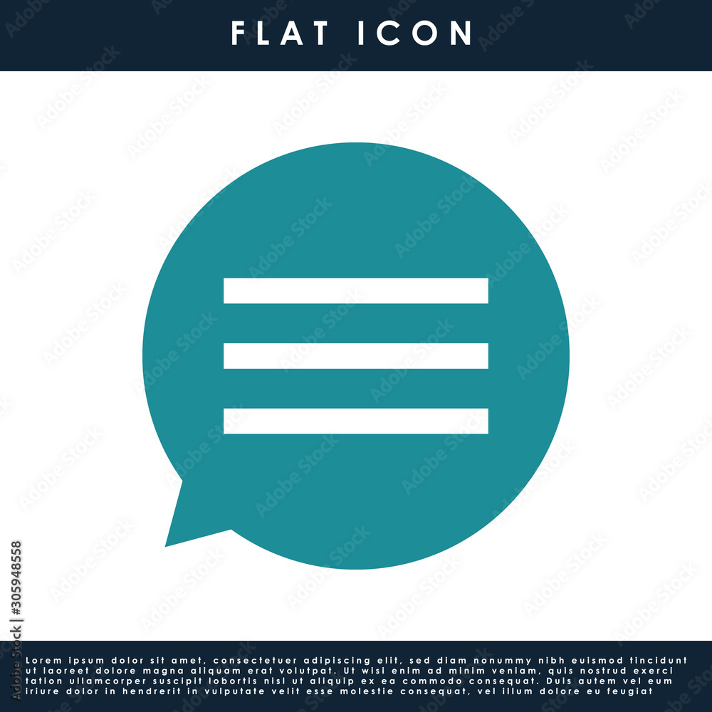 Chat Speech Illustration Icon Flat Design, Graphic Element Chat Speech Illustration Icon Flat Design, Graphic Element