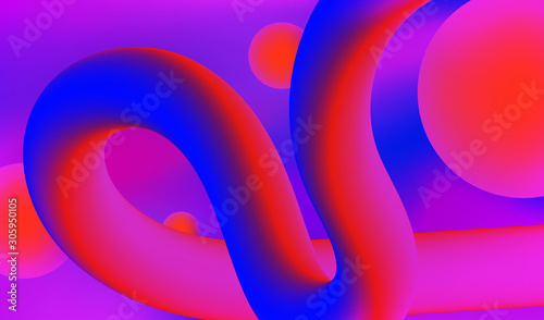 Background with Red, Blue Fluid Fest Elements.