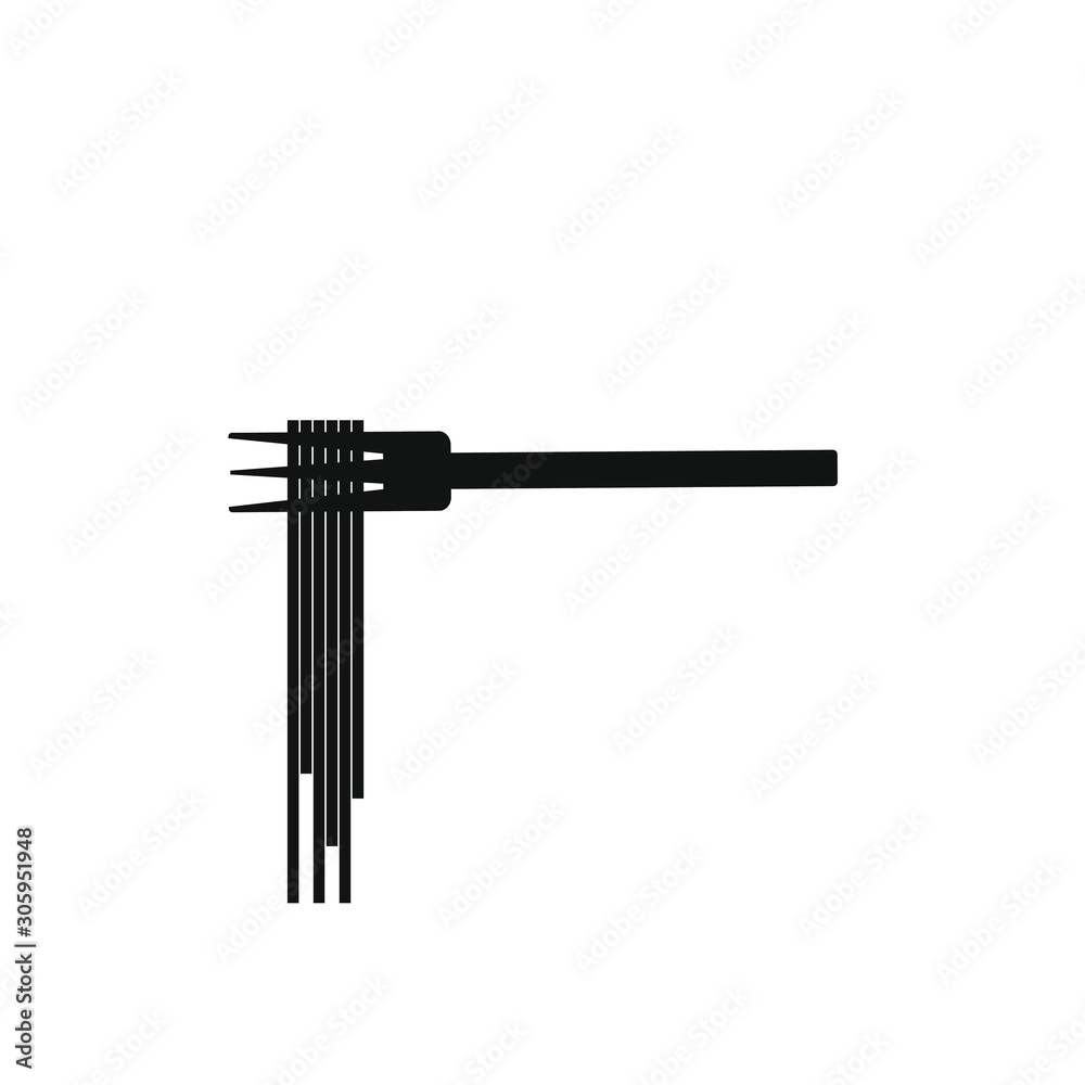 vector fork icon with spaghetti vector fork icon with spaghetti