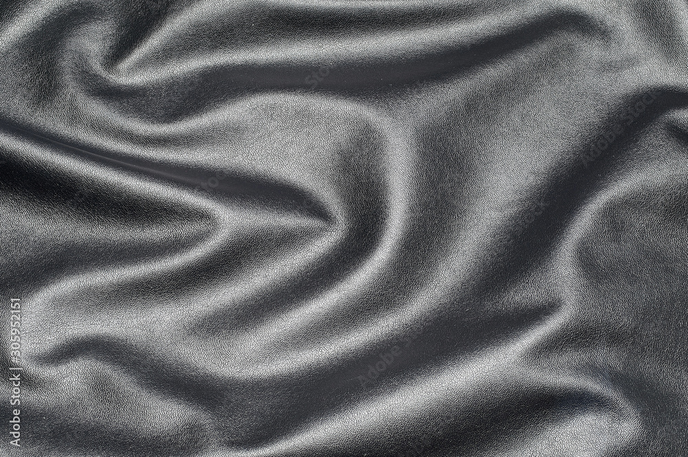 Obraz premium black leather clothing background texture