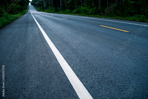 empty road on highway with copy space for text