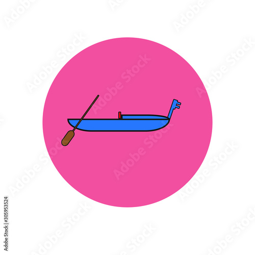 vector icon of typical gondola of venice in italy