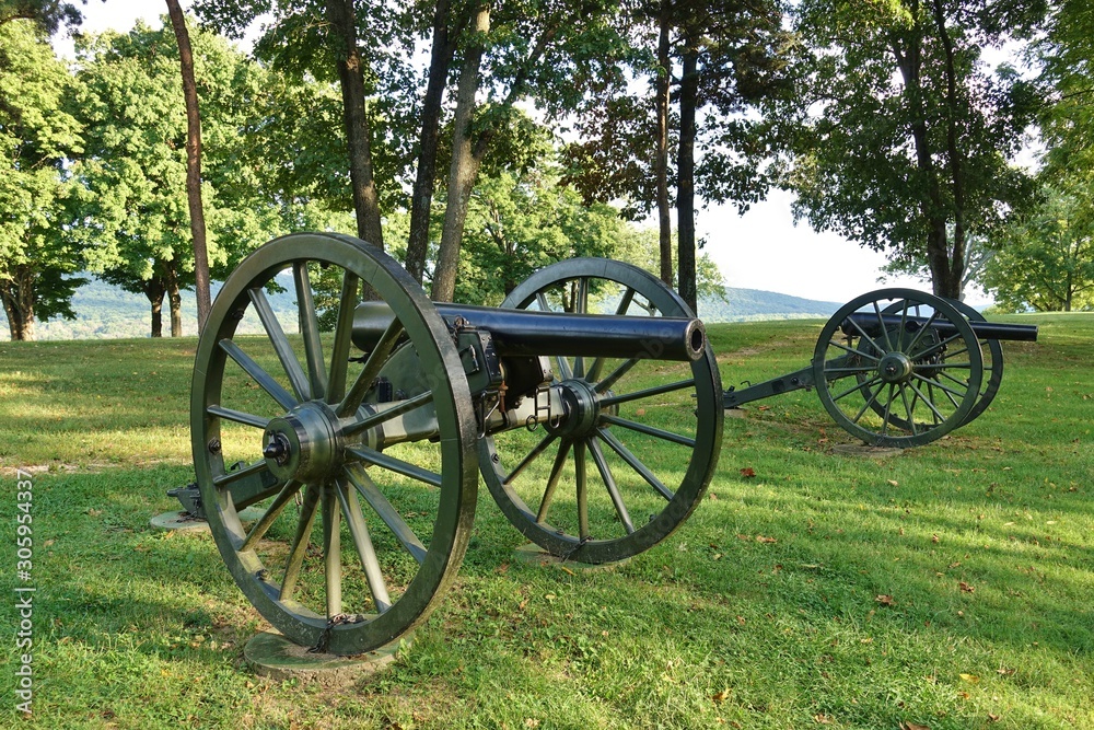 Cannon from the Civil War battle of Harpers Ferry in Bolivar Heights, West Virginia, United States