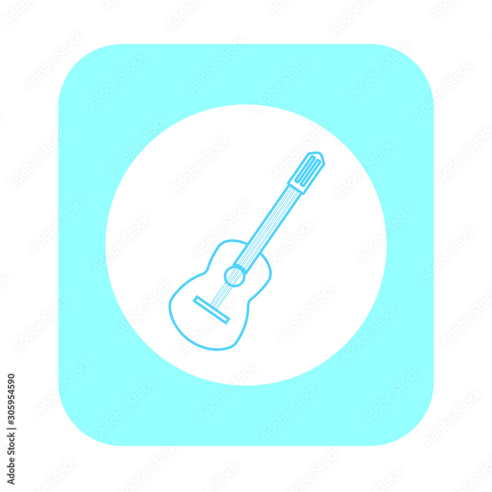 Spanish guitar icon vector formed with simple shapes Spanish guitar icon vector formed with simple shapes