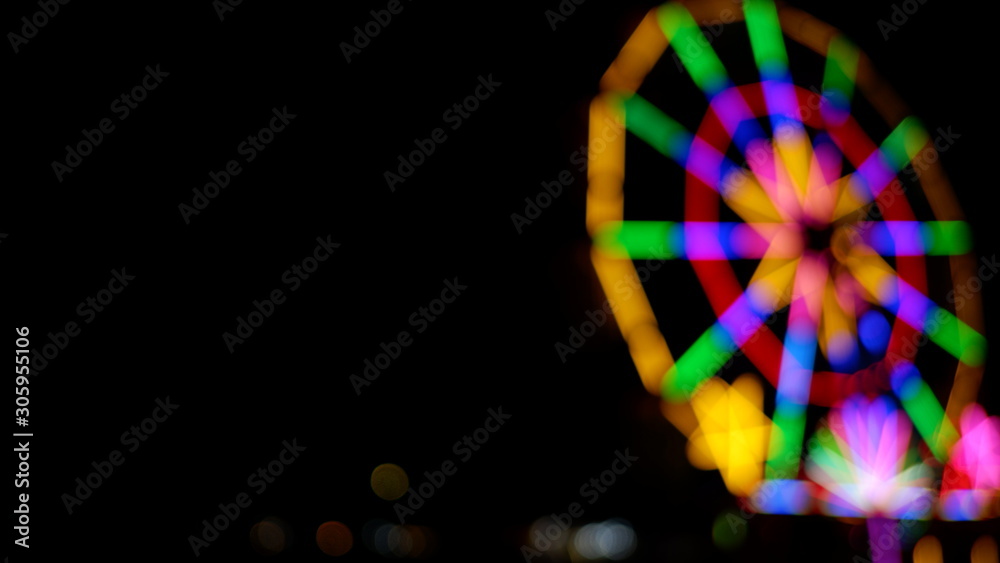 Ferris wheel with beautiful light Bokeh Ferris wheel with beautiful light Bokeh