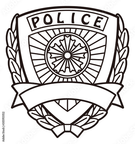 日本 警察 マーク アイコン ベクターイラスト