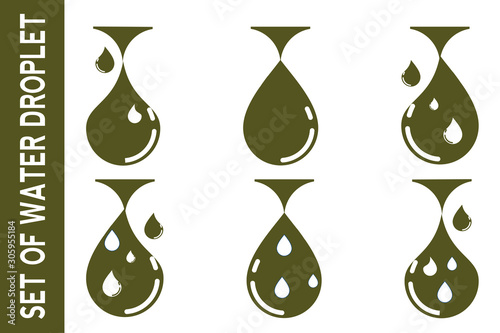water drop Logo. water droplet icon. illustration element vector